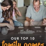 Need a few new ideas for family game night or some surefire-hit Christmas gift ideas? Don't miss this awesome review of ten wonderful family games that are fun for kids (ages 7 and up) AND adults. Includes details on each games with ratings by both kids & parents. It's a must-read for every parent, grandparent and babysitter! #familygames #games #bestfamilygames #bestgames #bestboardgames #boardgames