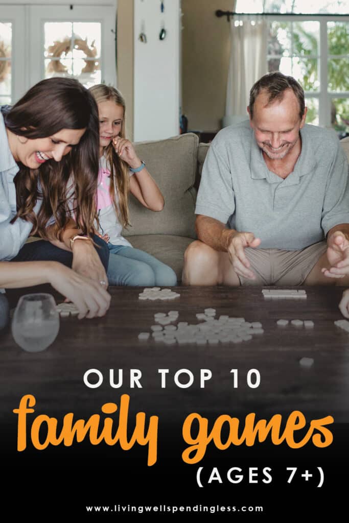 Need a few new ideas for family game night or some surefire-hit Christmas gift ideas? Don't miss this awesome review of ten wonderful family games that are fun for kids (ages 7 and up) AND adults. Includes details on each games with ratings by both kids & parents. It's a must-read for every parent, grandparent and babysitter! #familygames #games #bestfamilygames #bestgames #bestboardgames #boardgames