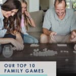Need a few new ideas for family game night or some surefire-hit Christmas gift ideas? Don't miss this awesome review of ten wonderful family games that are fun for kids (ages 7 and up) AND adults. Includes details on each games with ratings by both kids & parents. It's a must-read for every parent, grandparent and babysitter! #familygames #games #bestfamilygames #bestgames #bestboardgames #boardgames