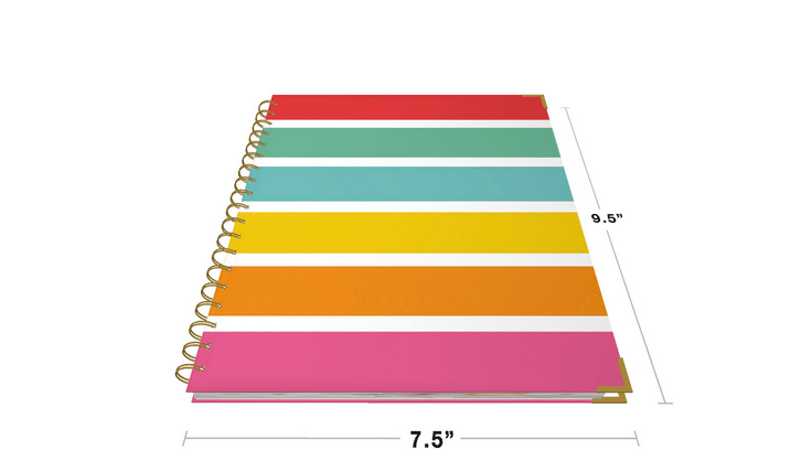 The Living Well Planner size and scale.