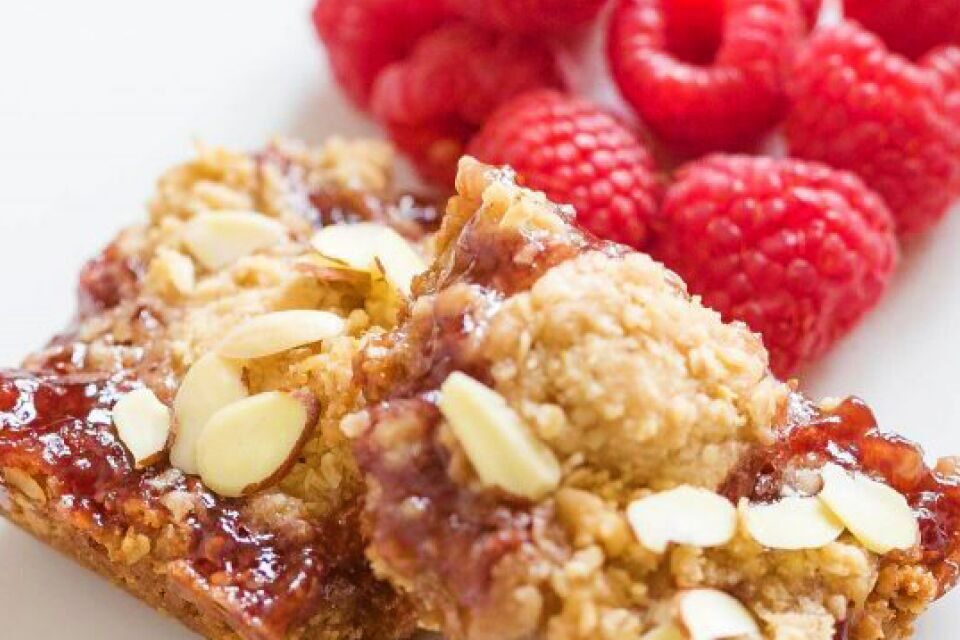 Raspberry Jam Crumb Bars