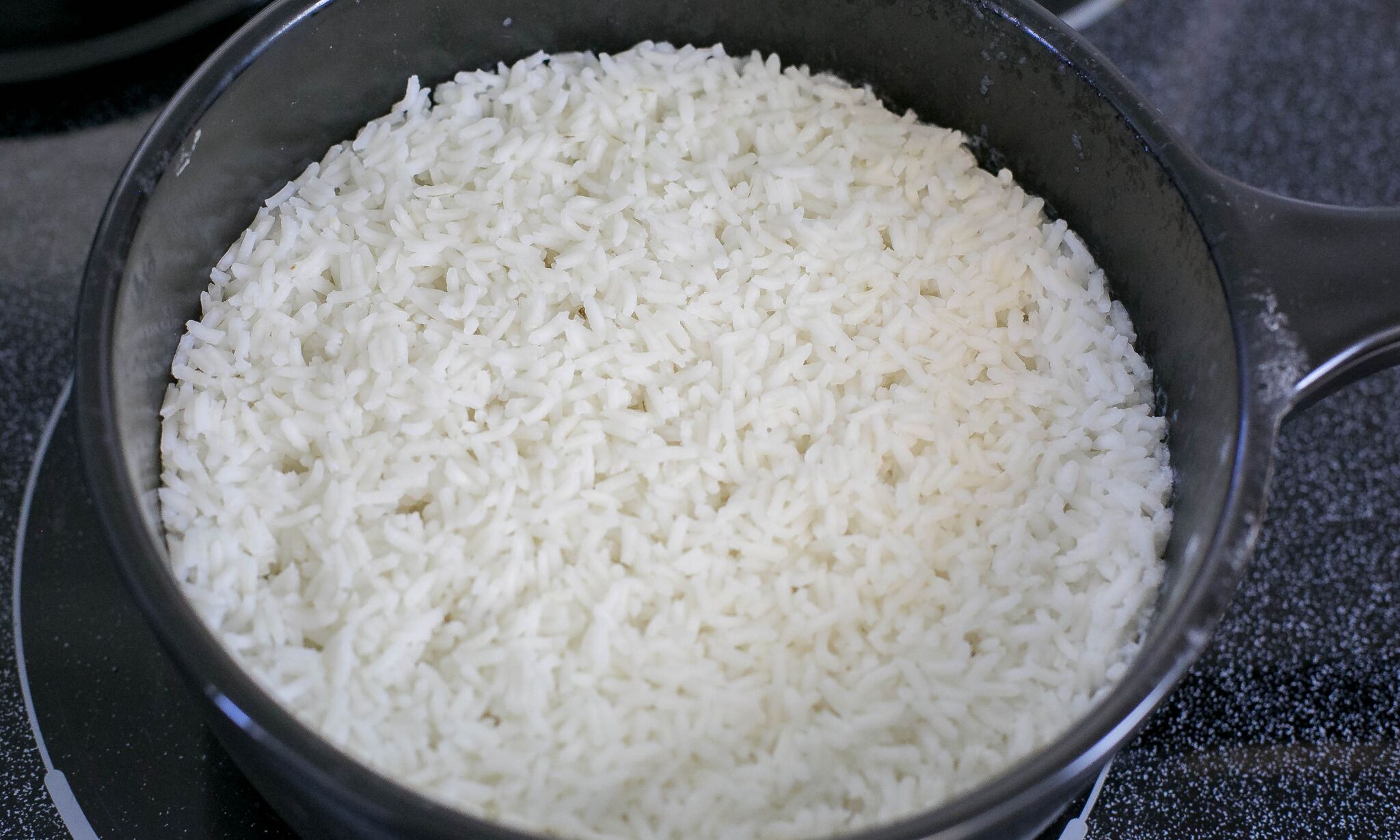  Cook rice on stove according to package directions.