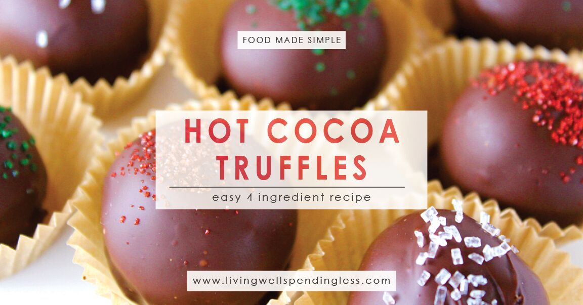 Hot Cocoa Truffles Easy 4 Ingredient Recipe Easy Dessert