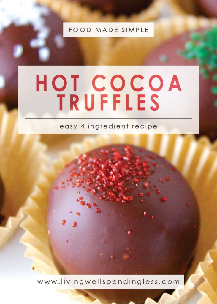 Hot Cocoa Truffles Easy 4 Ingredient Recipe Easy Dessert