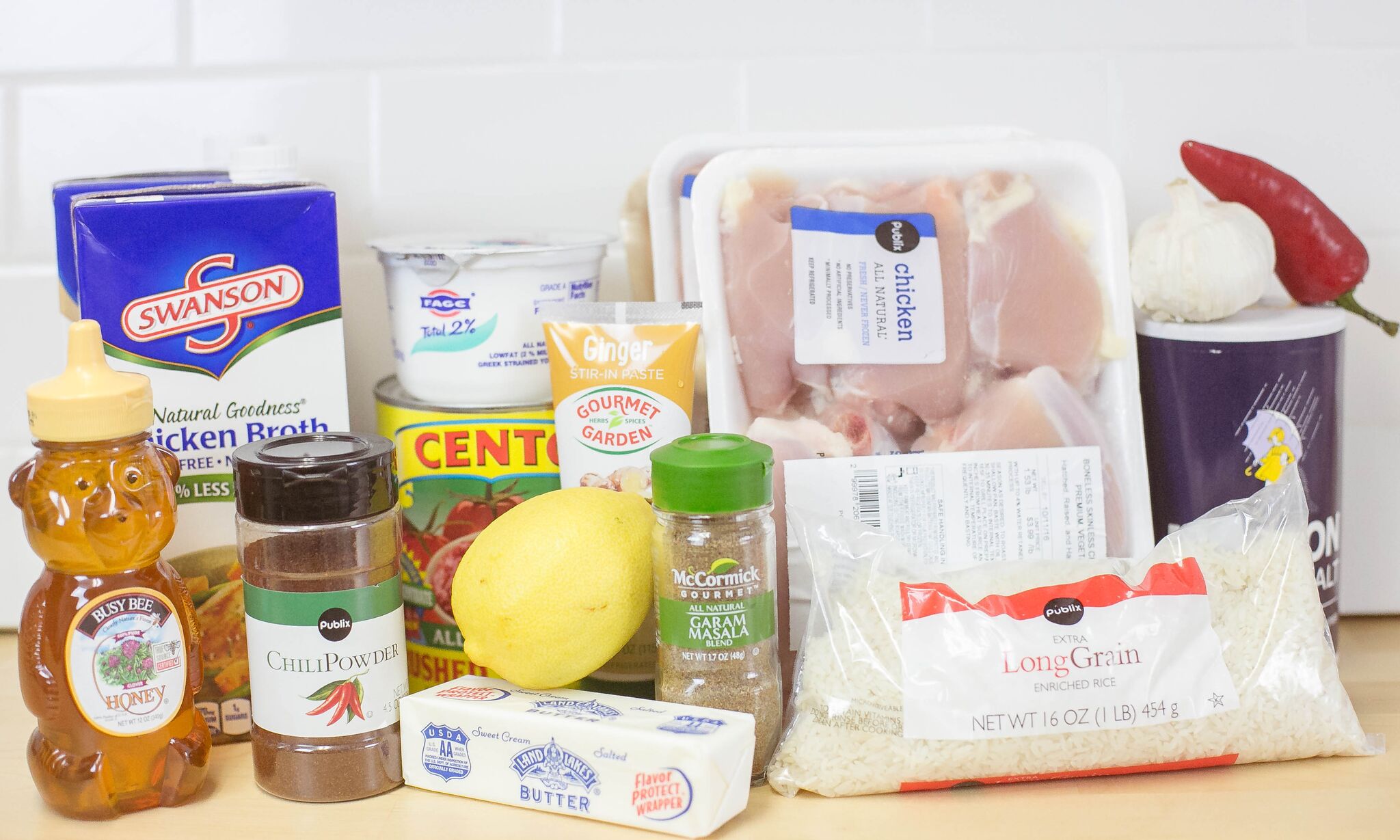 Easy Chicken Curry ingredients