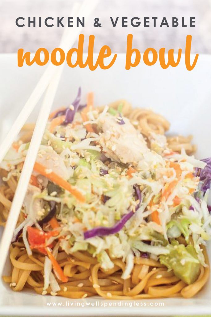 Chicken & Vegetable Noodle Bowl Freezer to Crockpot Recipe