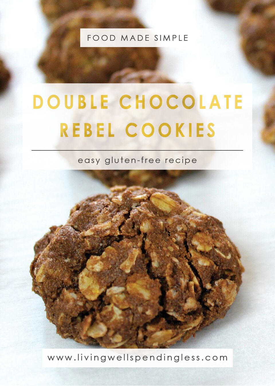 Gluten Free Cookies | Double Chocolate Rebel Cookies | Easy Cookie Recipe | Chocolate Cookies | Valentine's Day Desserts