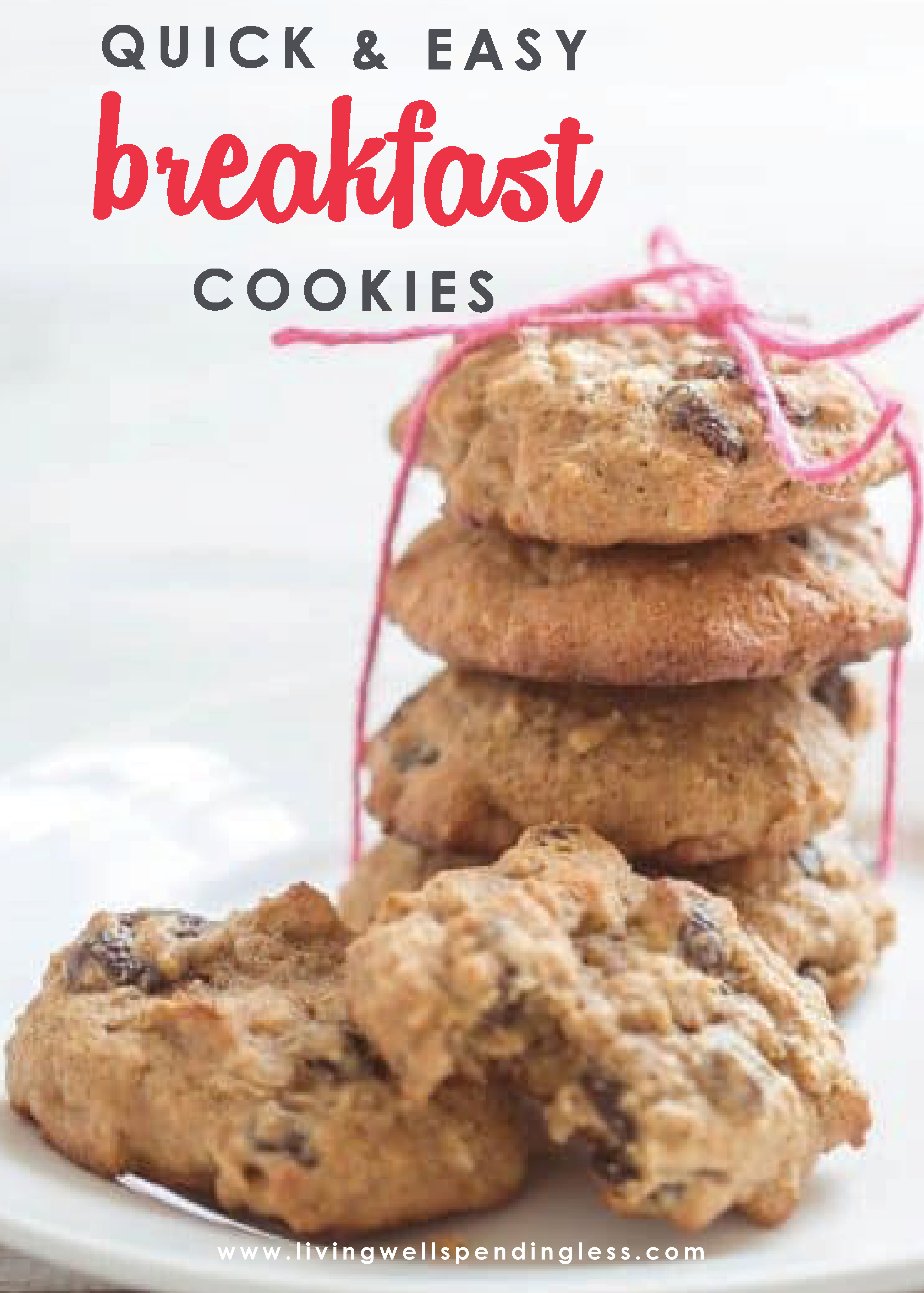 Are chaotic mornings getting the best of you? Breakfast is the most important meal of the day, but sometimes that's easier said than done. Luckily these Quick & Easy Breakfast Cookies are chock full of healthy goodness, taste great, and are freezer friendly too! The perfect solution for a healthy snack or breakfast on the go!