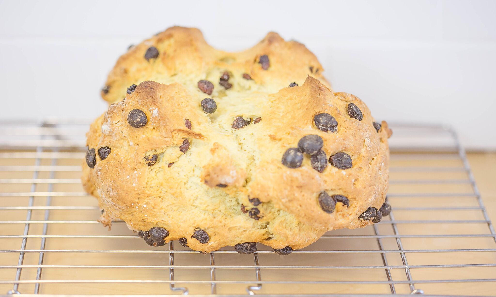 When the bread is done, cool it on a wire rack until it's ready to slice and enjoy!