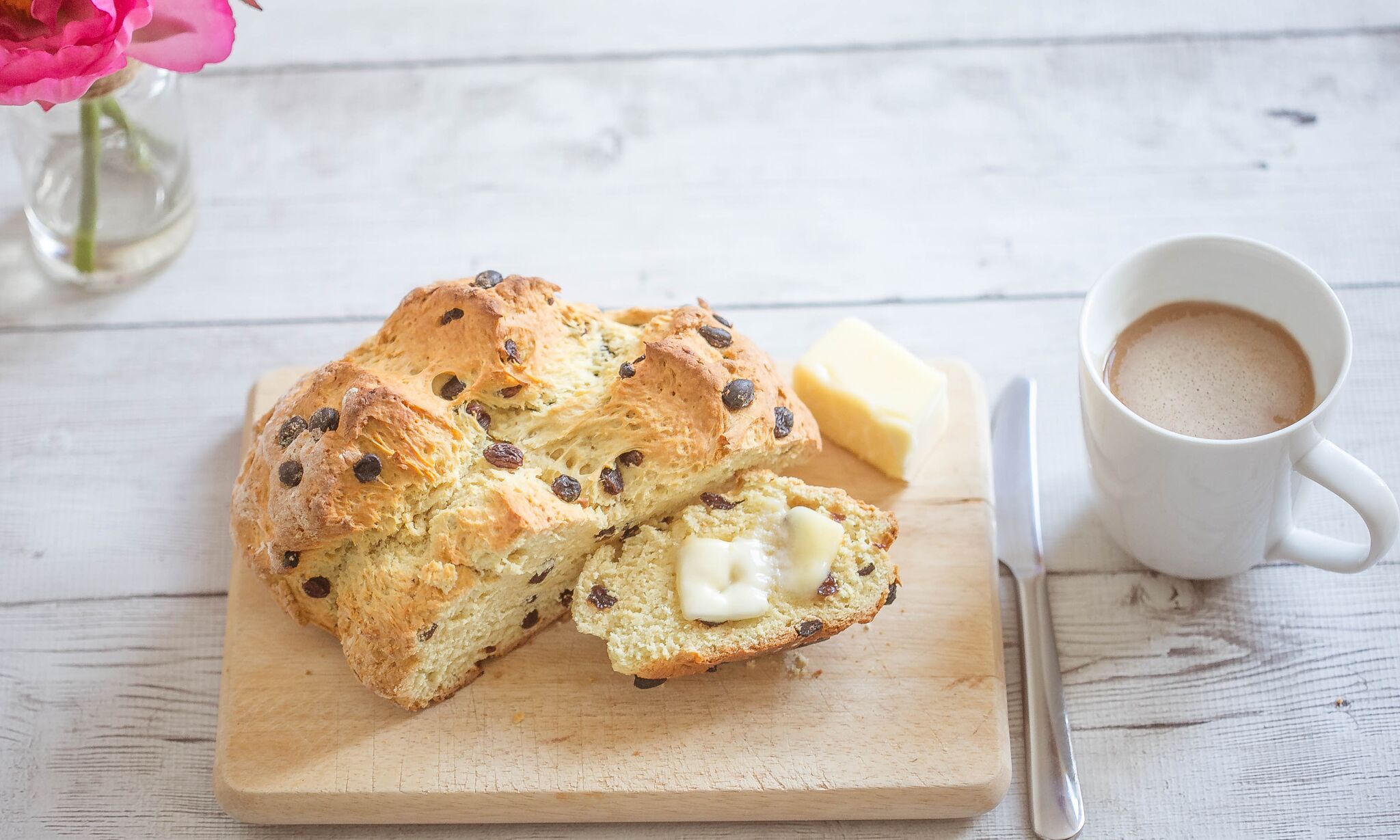 This easy Irish soda bread is absolutely delicious with a pat of butter and a cup of coffee. 