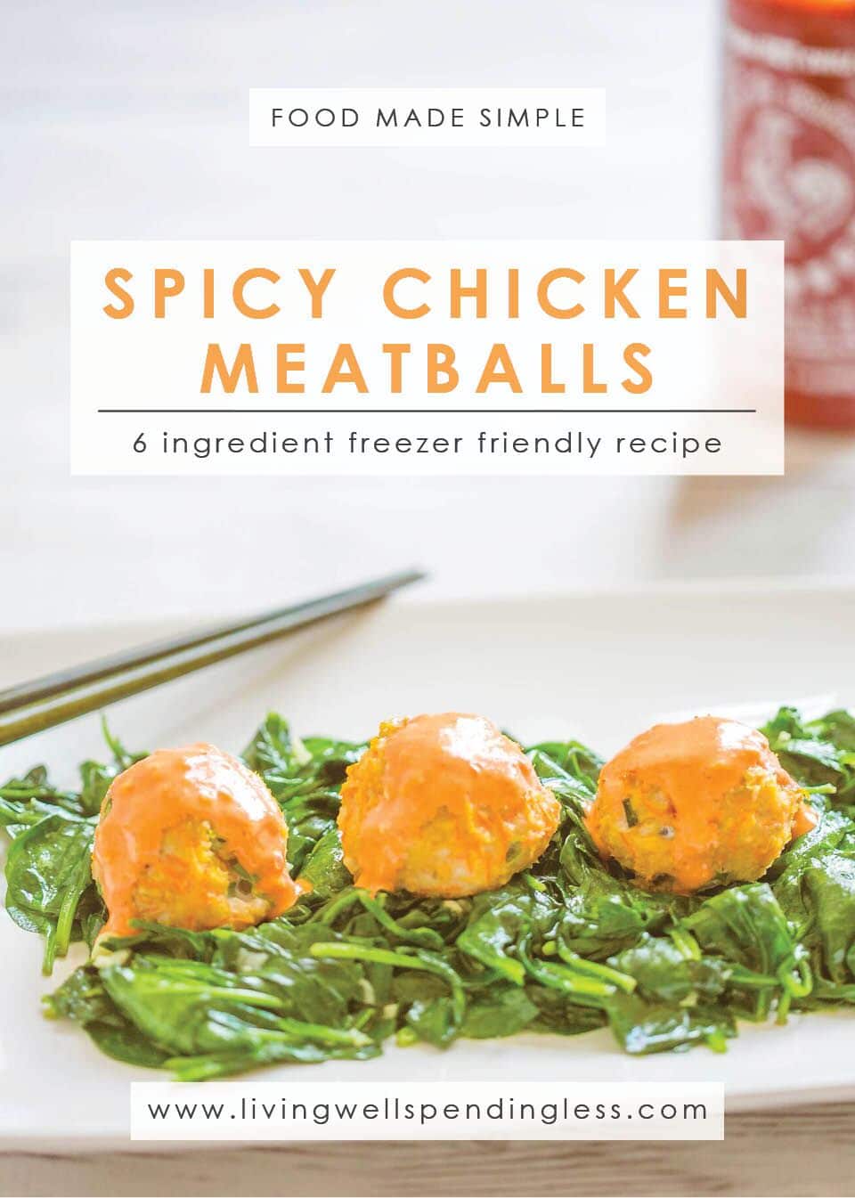 Spicy Chicken Meatballs Freezer Friendly Recipe