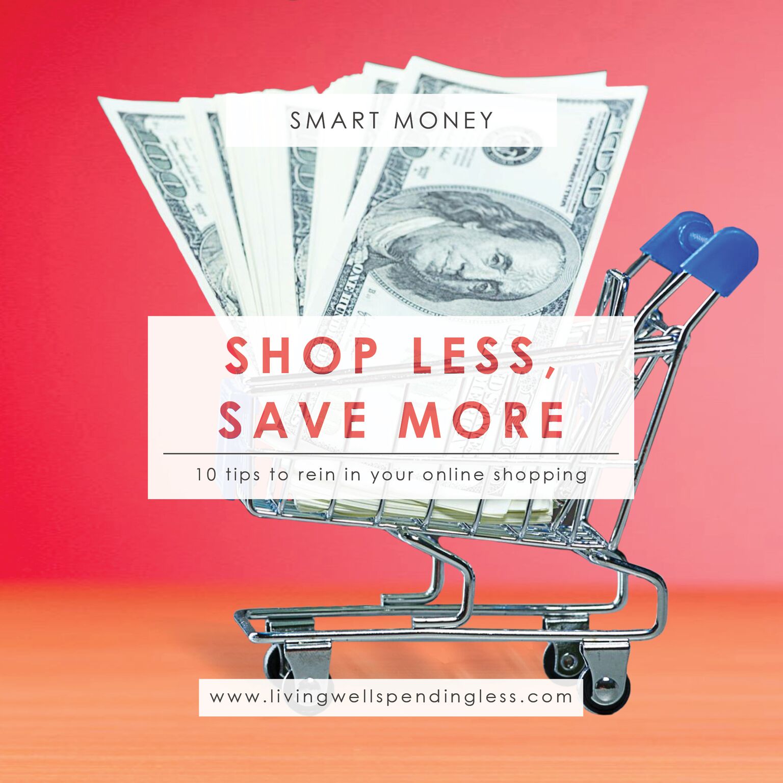 Shop less live more motivational quote Buy nothing day card