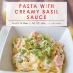 Pasta with Creamy Basil Sauce | One Pot Pasta Recipe | Light Pasta Recipe | 30 Minute Pasta Recipe