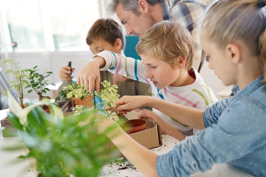 Thinking up some fun at home activities like planting flowers is a great way to stay busy during the summer. 