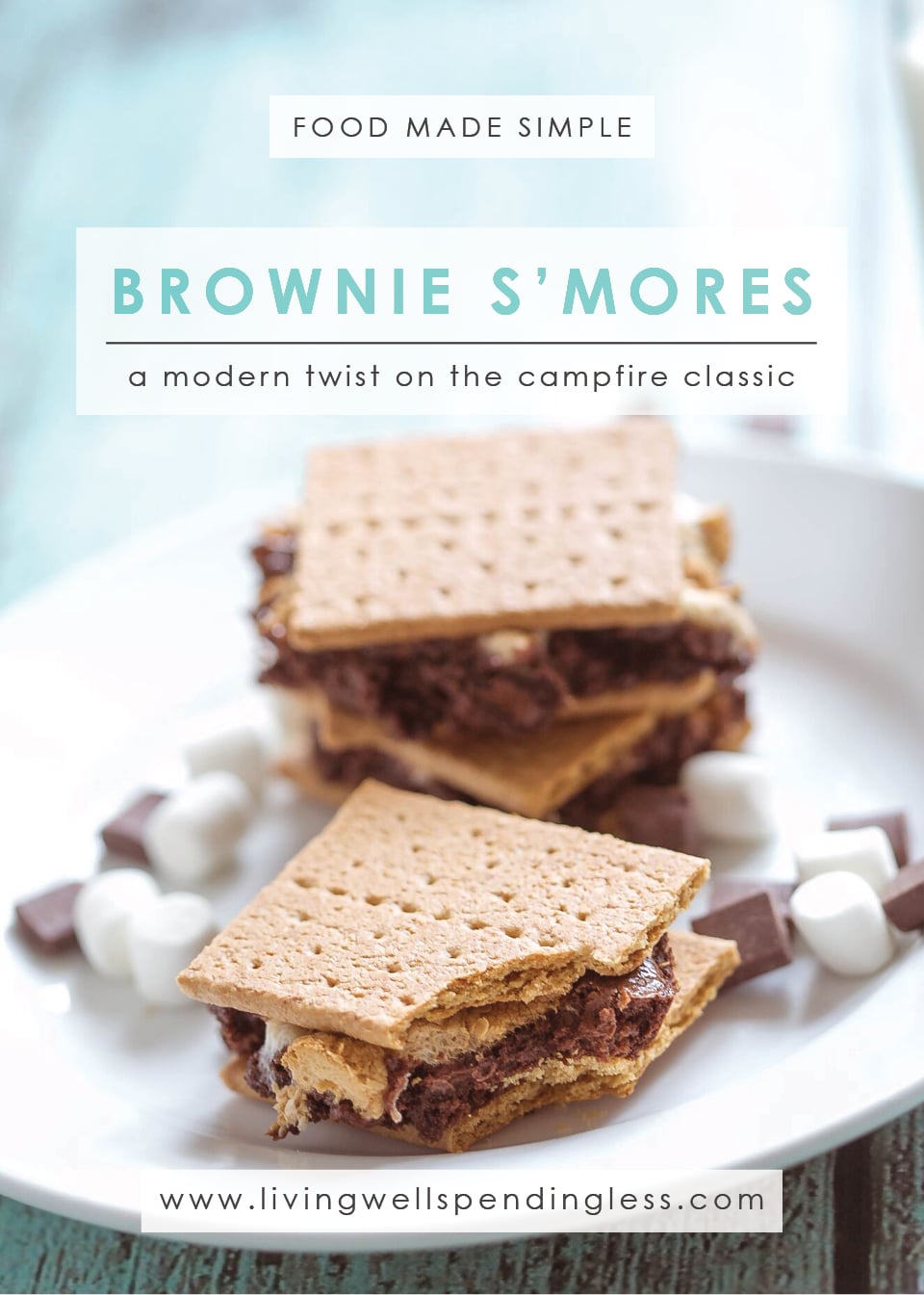 Brownie S'mores | Double Chocolate Brownies | Brownie S'more Recipe | A Modern Twist on the Campfire Classic