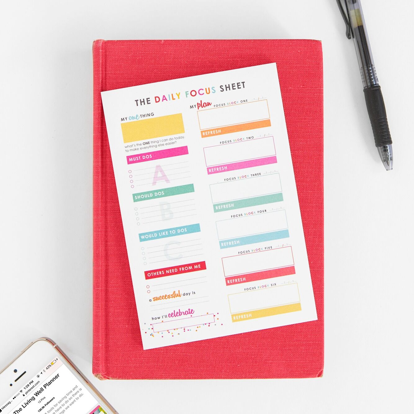 These Daily Focus sticky notes will help you prioritize your tasks. 