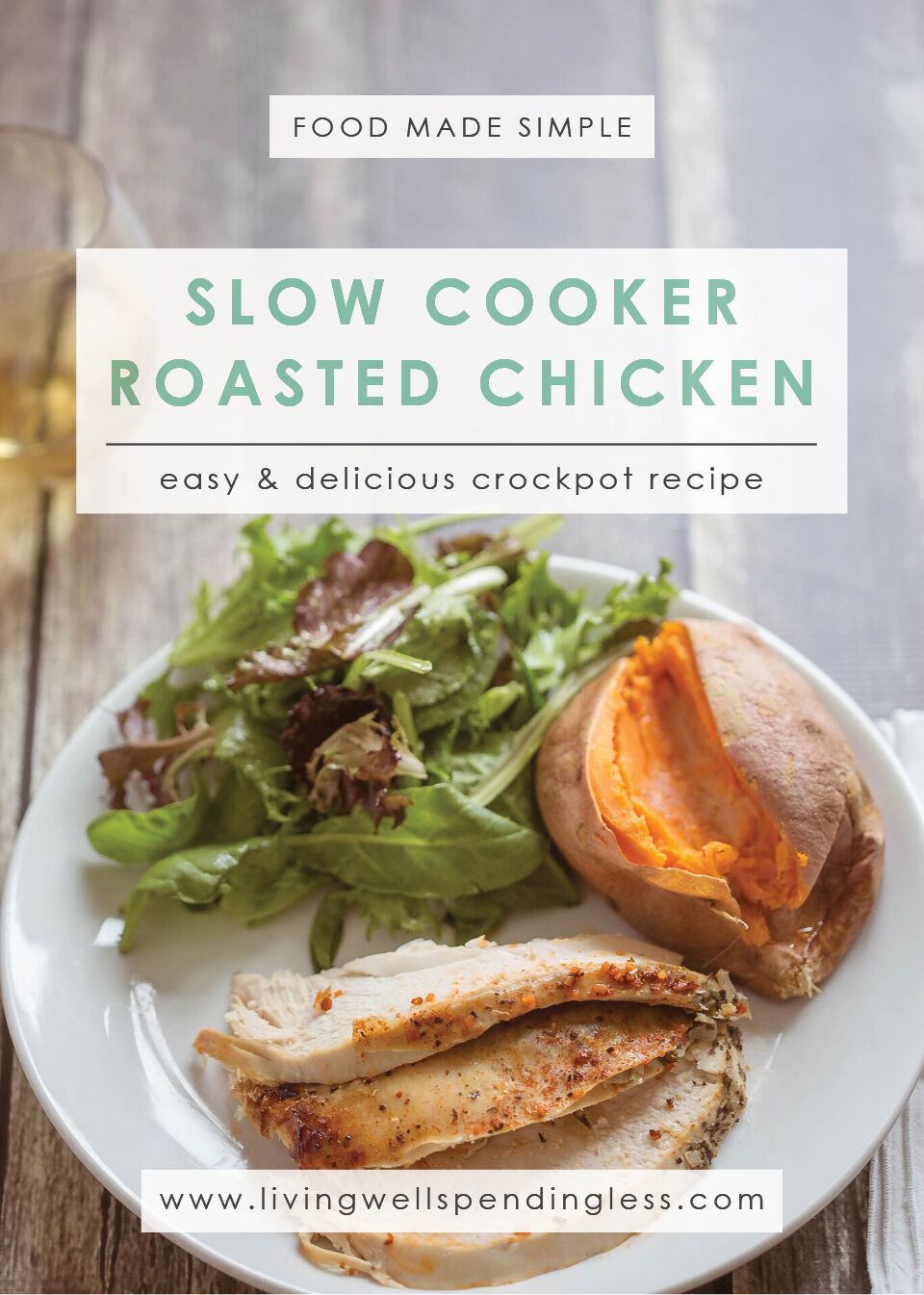 Slow cooker roasted Chicken | Easy Chicken Recipe | Chicken Meal | Herb Chicken | Meal Planning | Main Course Menu | Food Made Simple