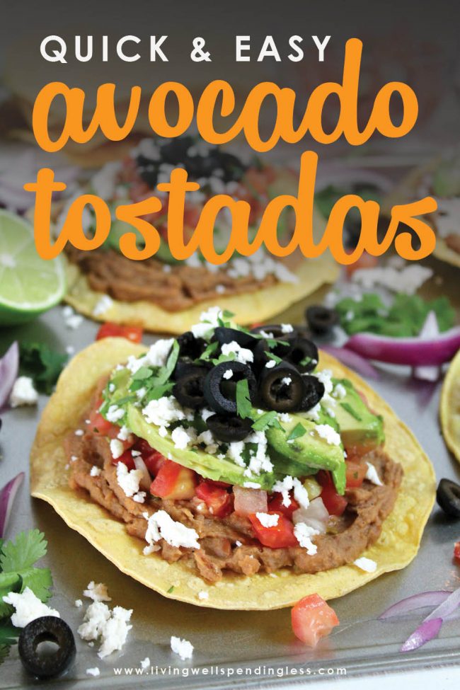 Whether you are making dinner for yourself or a crowd, these delicious, quick, and easy Avocado Tostadas are sure to impress! Perfect simple weeknight meal!