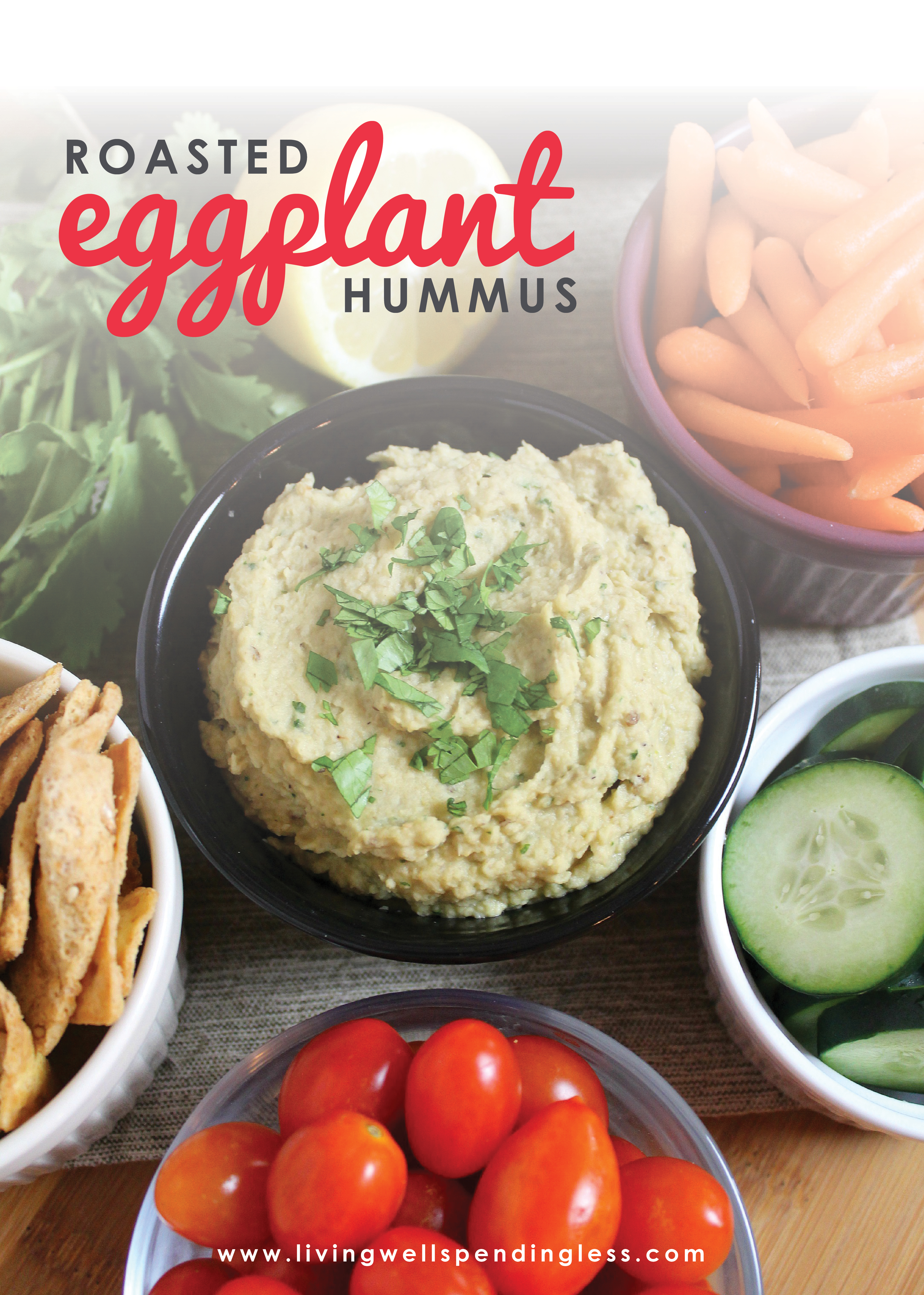 Craving a taste of the Mediterranean? This Roasted Eggplant Hummus is absolutely delicious and super easy to make (not to mention packed with healthy protein!) With just 6 ingredients and in about an hour you have a tasty side dish or appetizer that everyone will love!