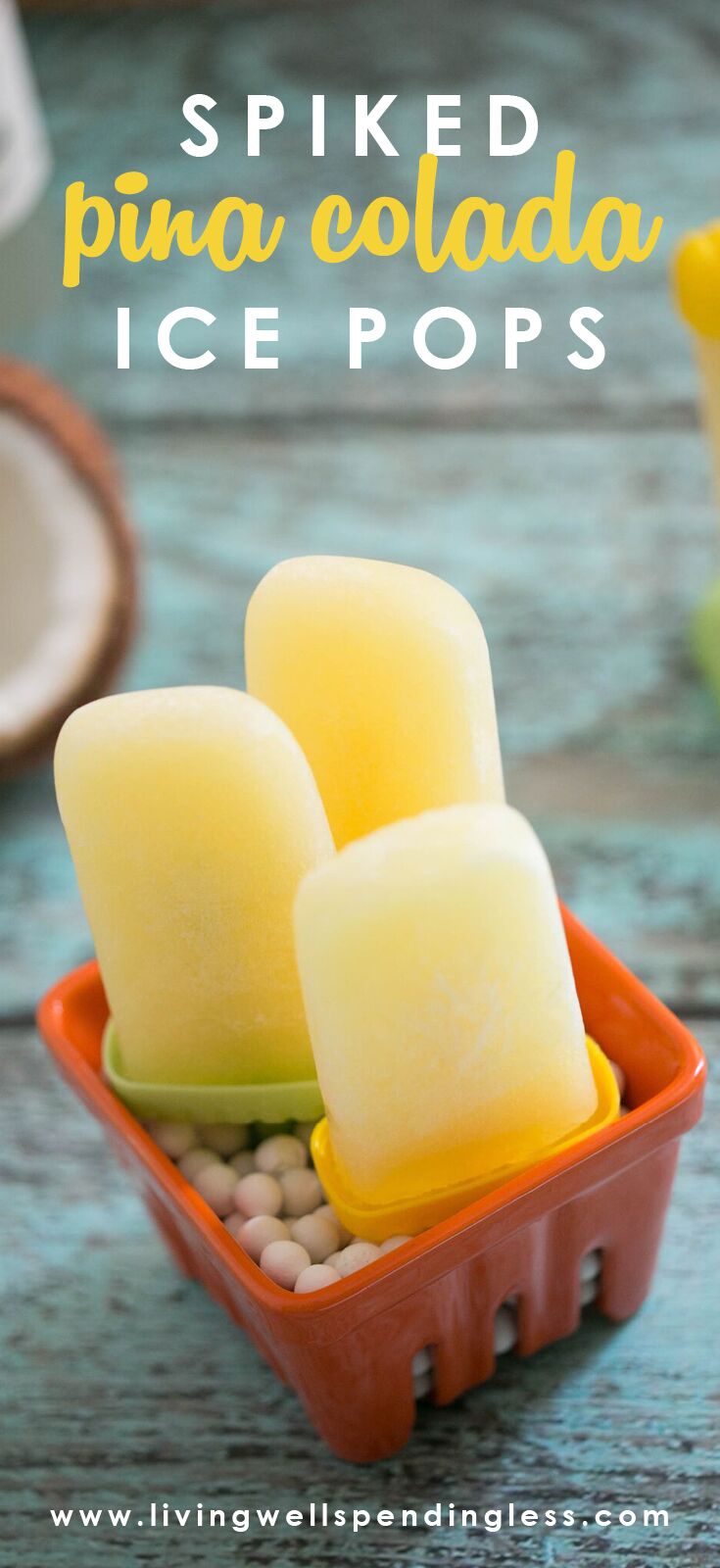 Light Pina Colada Popsicles | Summer Desserts | Popsicle Recipe | Food Made Simple | 3 Ingredient Dessert | Desserts with a Twist