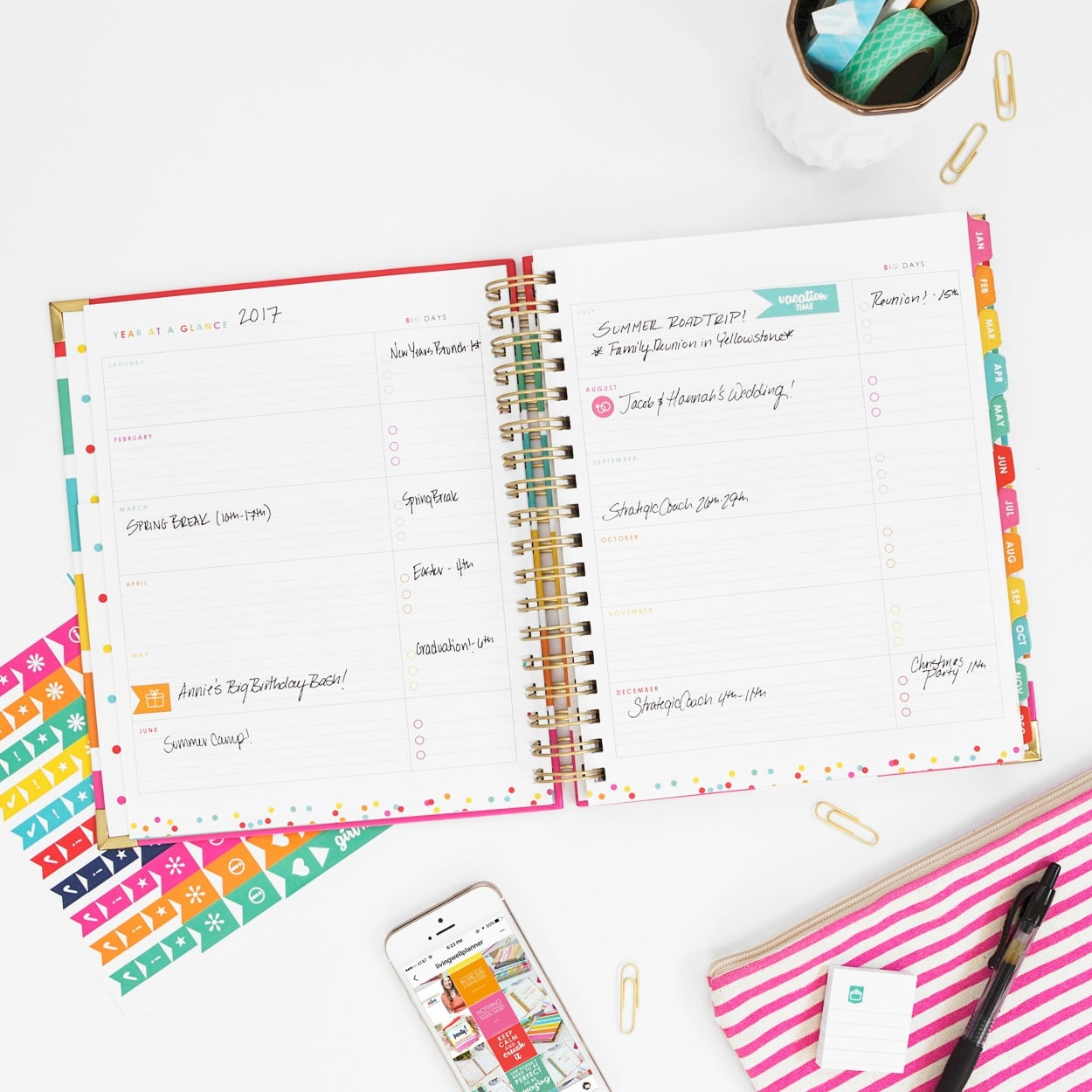 Keep Your Life on Track All Year Long | The Living Well Planner® | The Only Planner You Will Ever Need | Organize Your Life