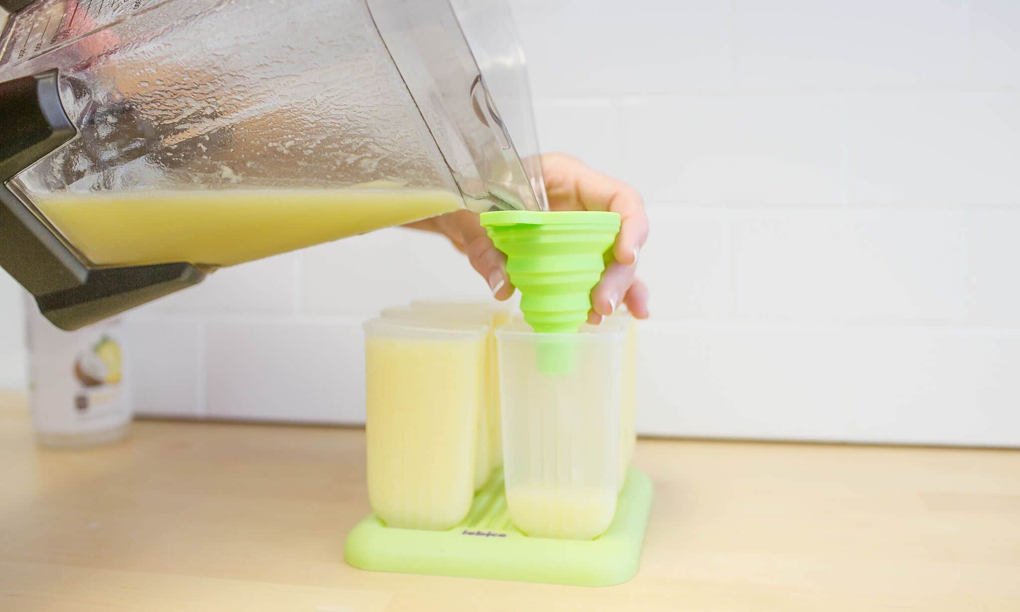 Assemble popsicle molds and pour mixture into each one. 