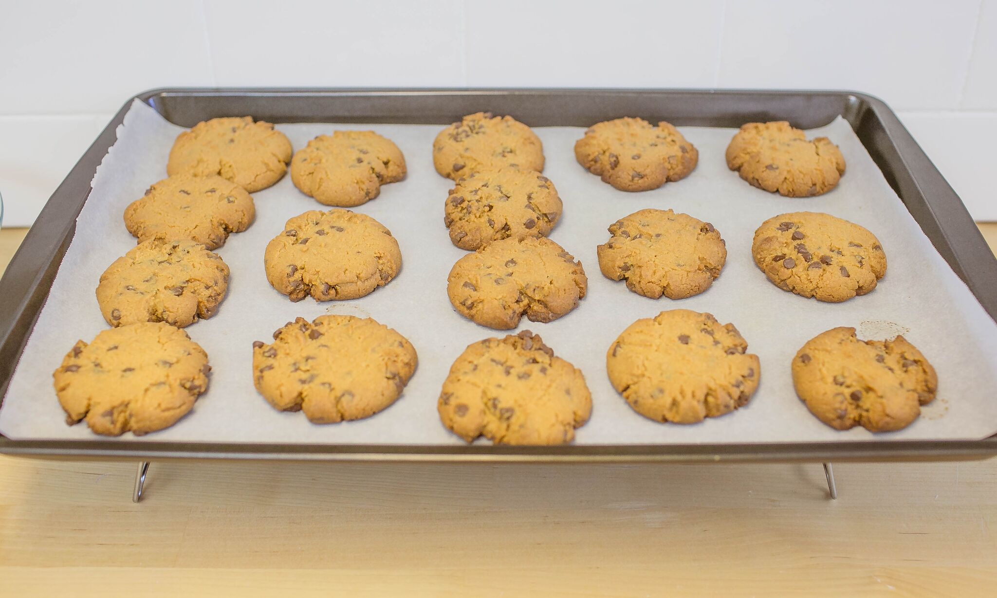 Bake nut-free cookies for 10-12 minutes or until lightly golden brown.