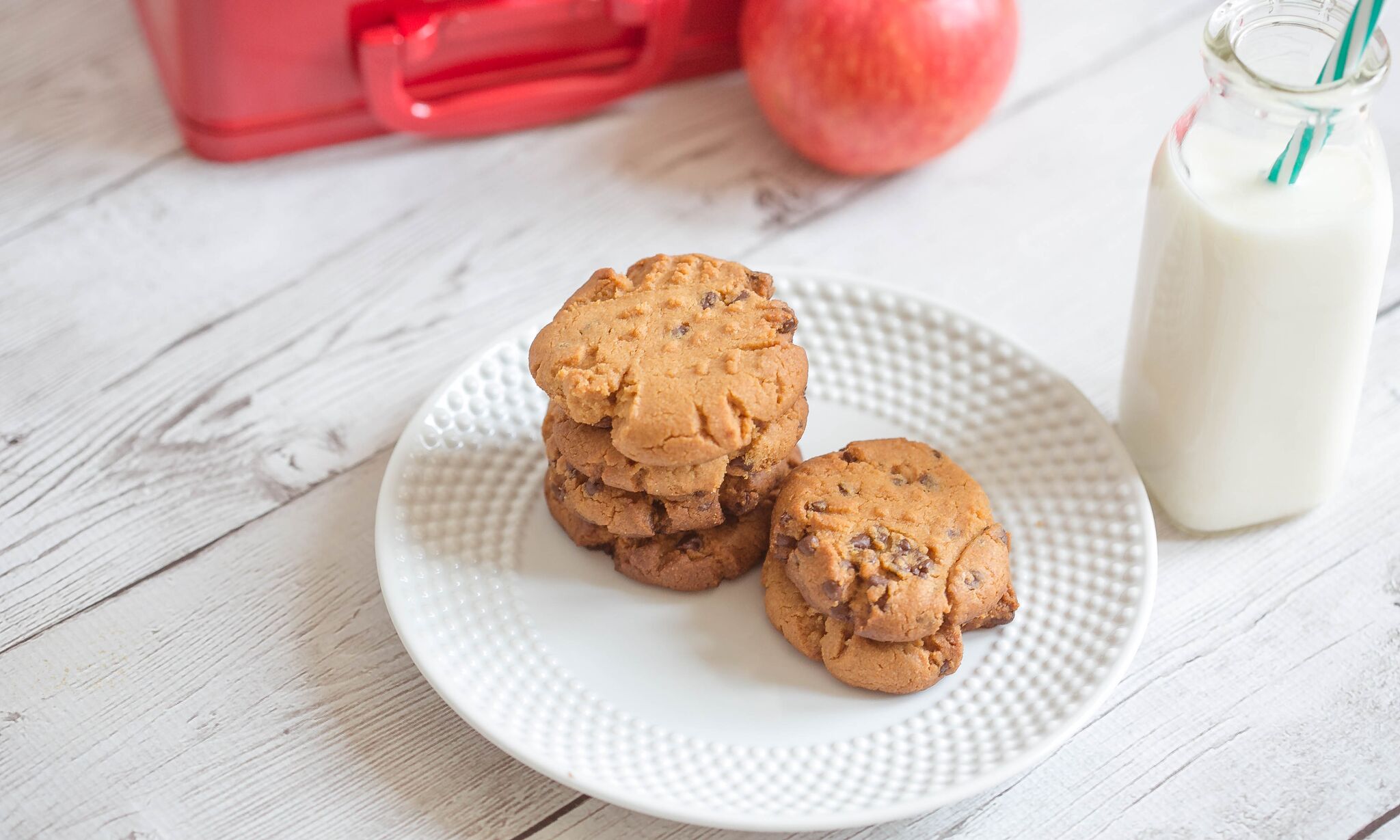 Enjoy un-peanut butter cookies with a cold glass of milk. 