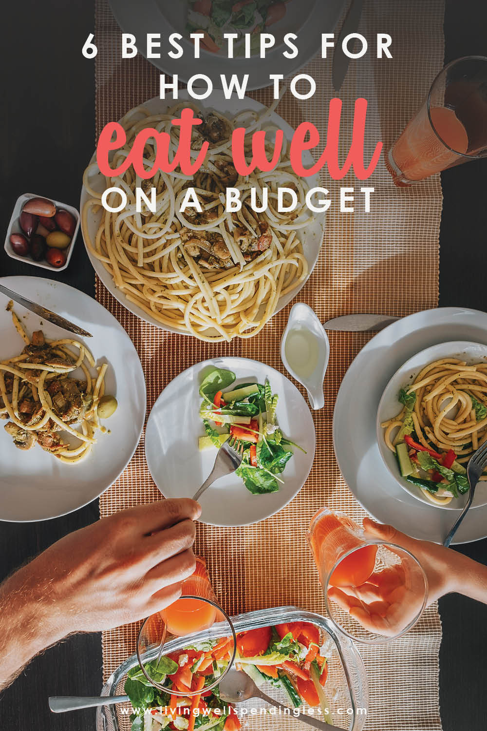 Think eating healthy has to cost a fortune? These tips for how to eat well on a budget will shed some light on nutritious meals the whole family will love! #healthfuleating #eatingonabudget #mealsavingtips #moneysavingtips #grocery #affordableeating #grocerymoneysavingtips #eatwell #grocerybudgettips