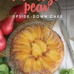 Wanna know one of my favorite desserts? It has to be this Caramelized Pear Upside Down Cake. It's easy, tastes delicious, and is sure to please the whole family.