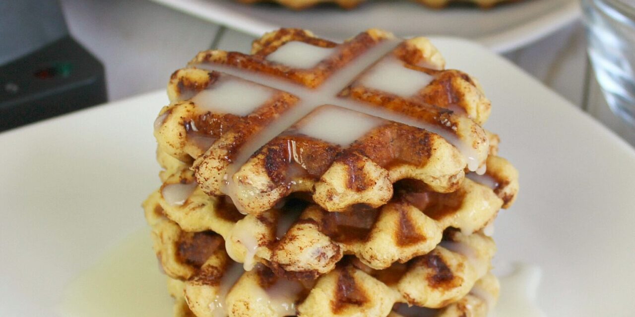 Easy Cinnamon Roll Waffles