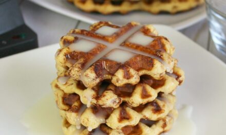 Easy Cinnamon Roll Waffles