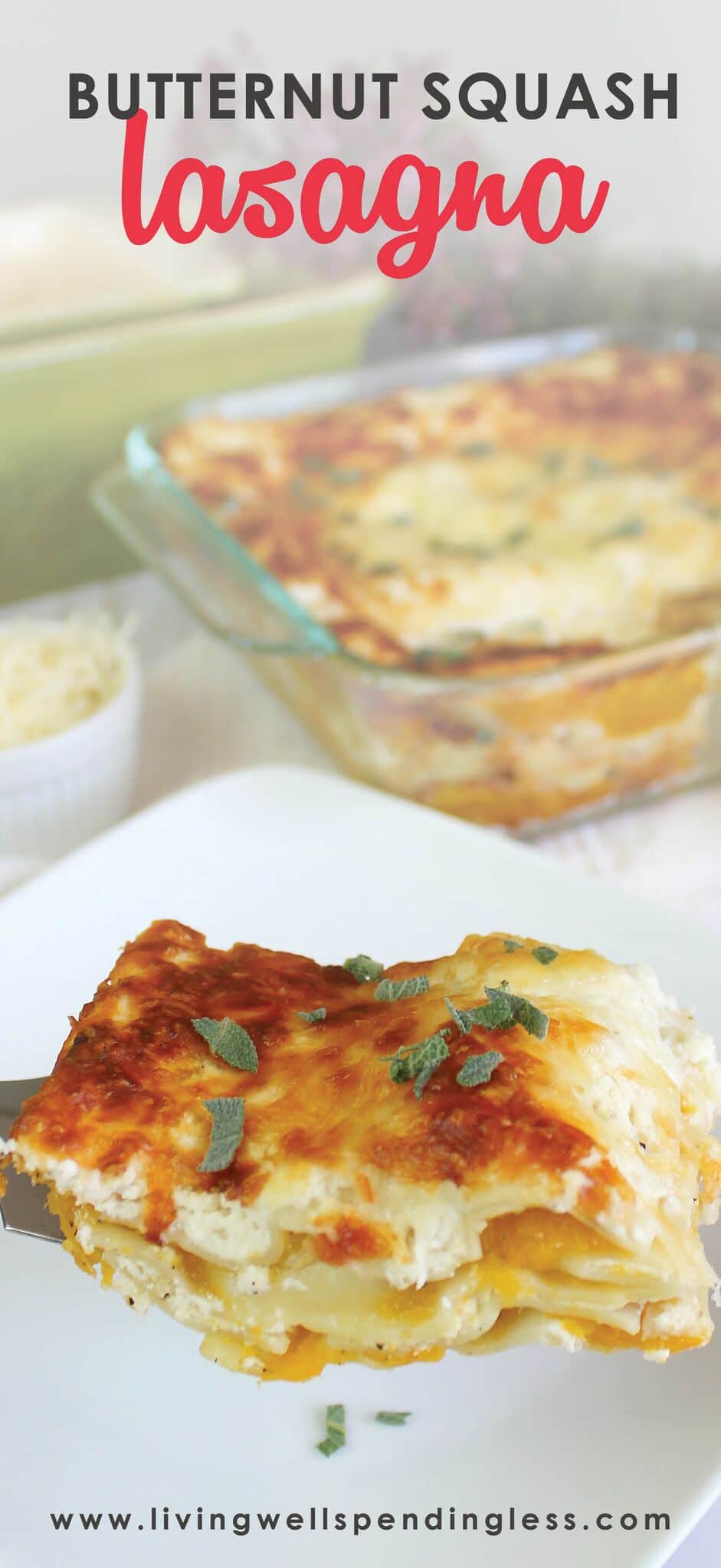 Butternut Squash Lasagna | Easy Dinner Recipe | Vegetarian Lasagna | Freezer Meals | Fall Dinner Recipe