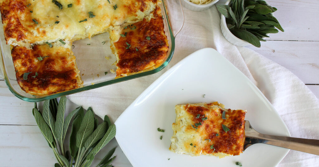Craving comfort food that feels like fall? Our mouthwatering Butternut Squash Lasagna is it! It comes together fast with no-boil lasagna noodles and practically melts in your mouth with buttery-cheesy-deliciousness! It's a budget-friendly, all-in-one meal the whole family will love!