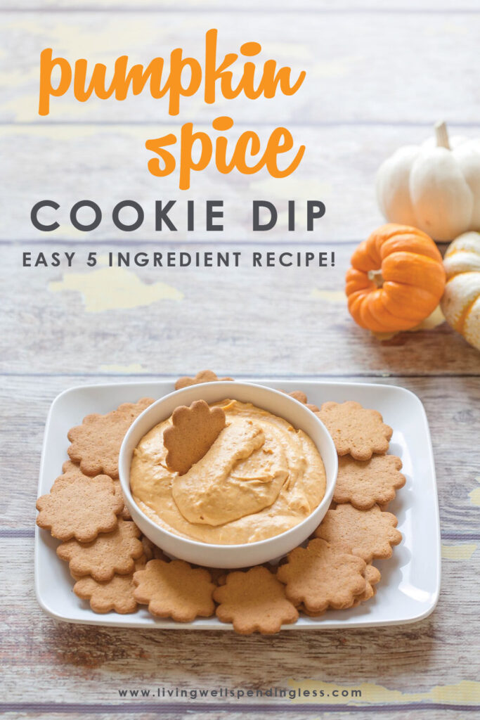 Bring on the pumpkin spice! This ridiculously easy Pumpkin Spice Cookie Dip will give you all the flavors of fall with (almost) none of the effort. It's no bake, one bowl, just 5 ingredients, comes together in minutes, and is absolutely to-die-for delicious! Perfect for parties or just because! #recipes #pumpkinrecipes #fallrecipes #easyrecipes #5ingredientrecipes #pumpkinspice