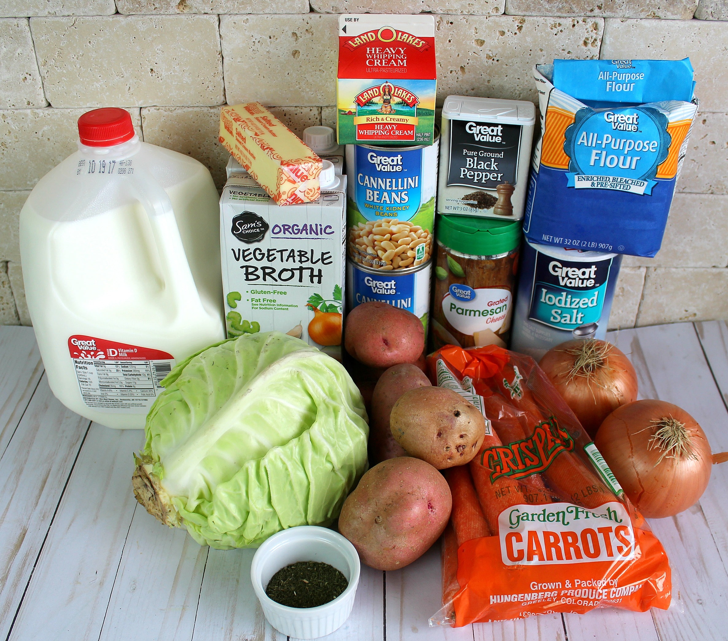 Cream of Cabbage Soup ingredients