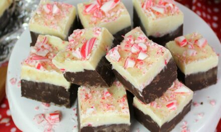 Easy Peppermint Bark Fudge