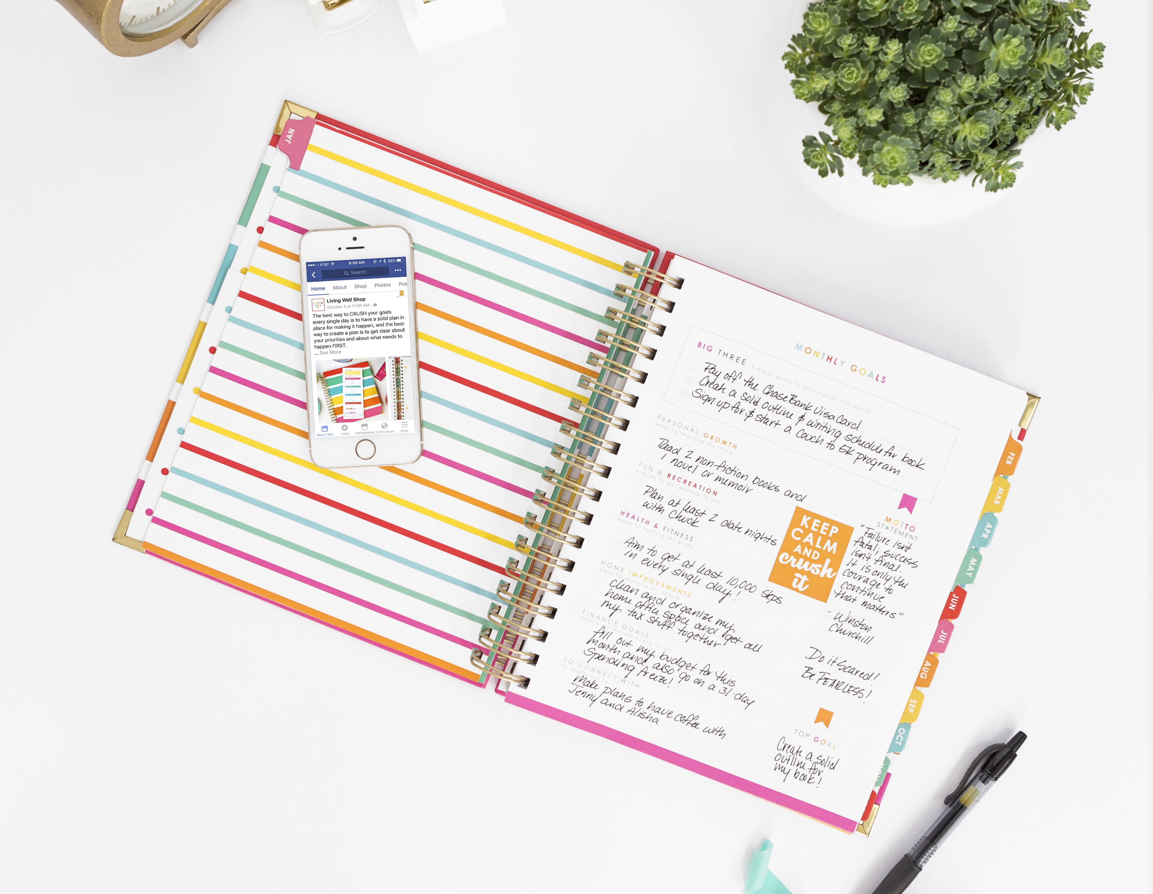 The Living Well Planner is a great tool to help you reflect on your goals for the new year