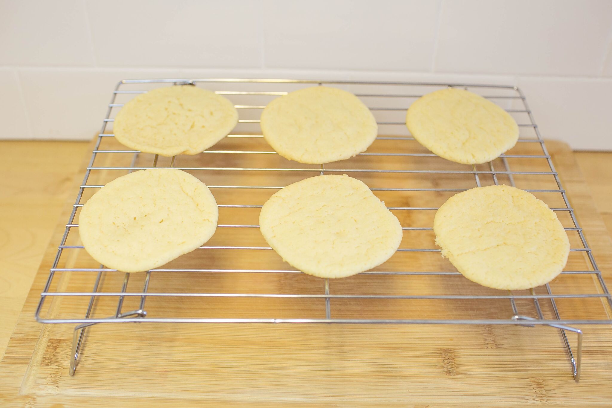 Allow cookies to completely cool on baking rack. 