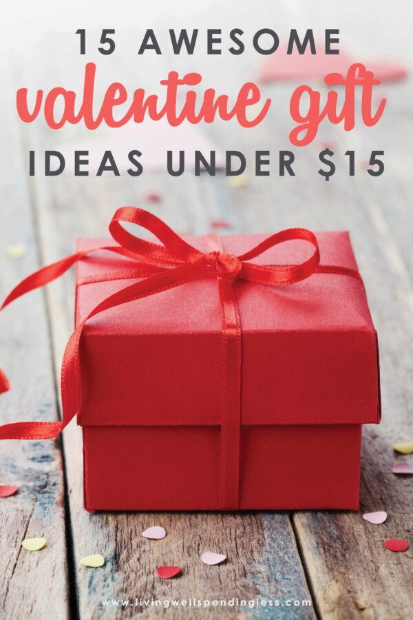 Want to treat your honey (or family) to something sweet this year without breaking the bank? We're gonna help eliminate some of the stress of picking out the perfect gift. Check out our guide to 15 awesome Valentine gifts under $15! #valentinesday #giftsforhim #giftsforher #giftsforkids #giftguides #cheapgifts #inexpensivegifts #valentinesdaygifts