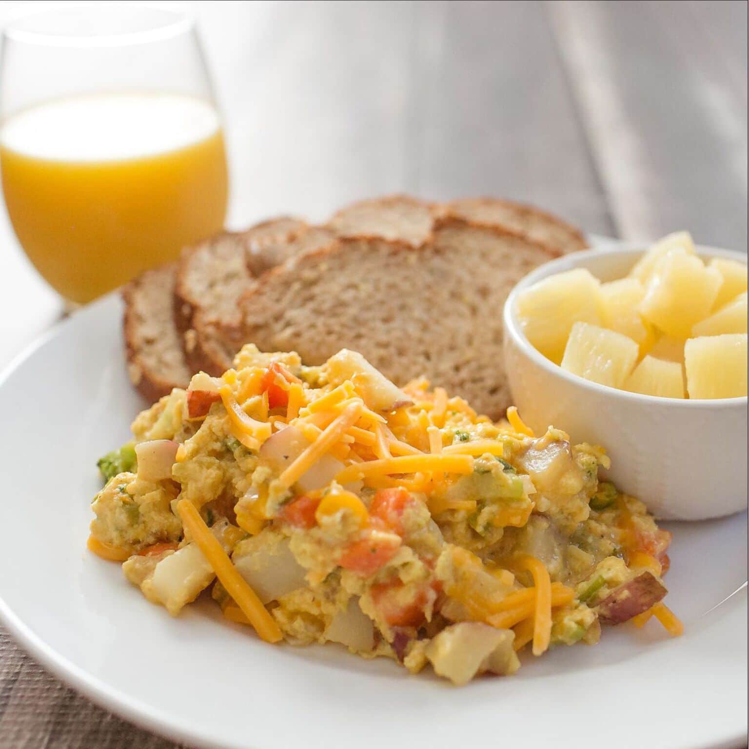 Easy Scrambled Eggs With Veggies Living Well Spending Less