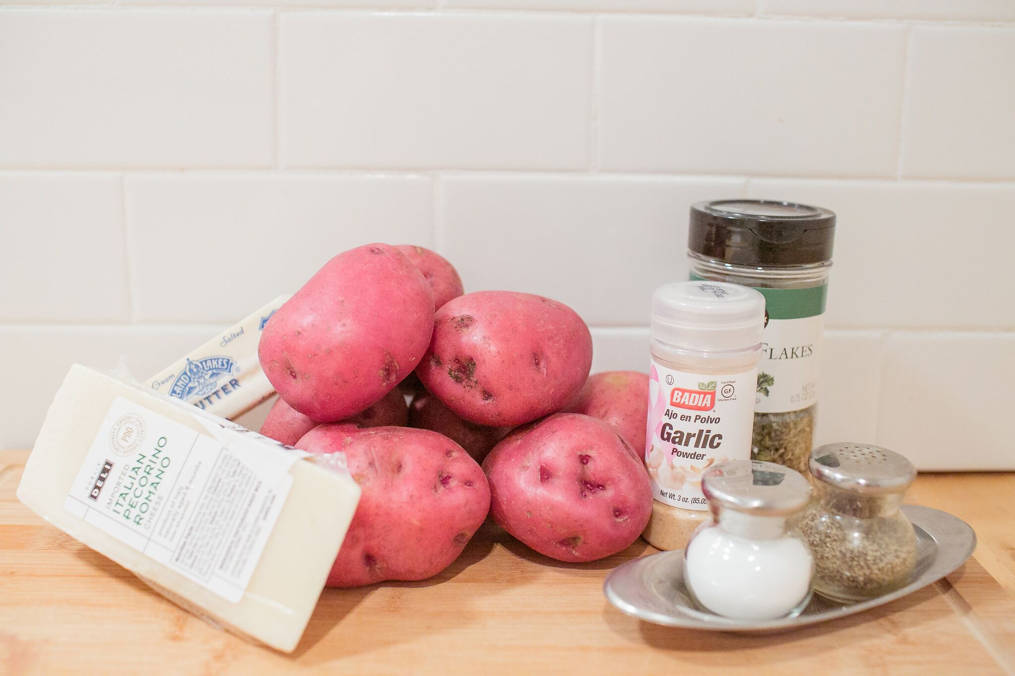 These delicious Smashed Pecorino Romano Potatoes require minimal ingredients! 