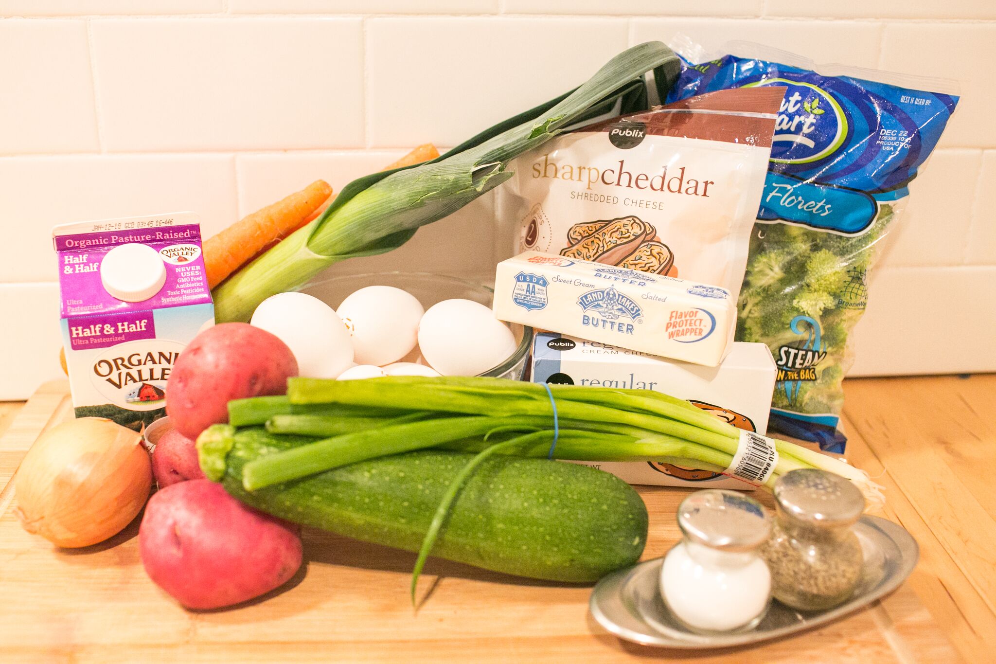 Fresh Veggie Scramble ingredients