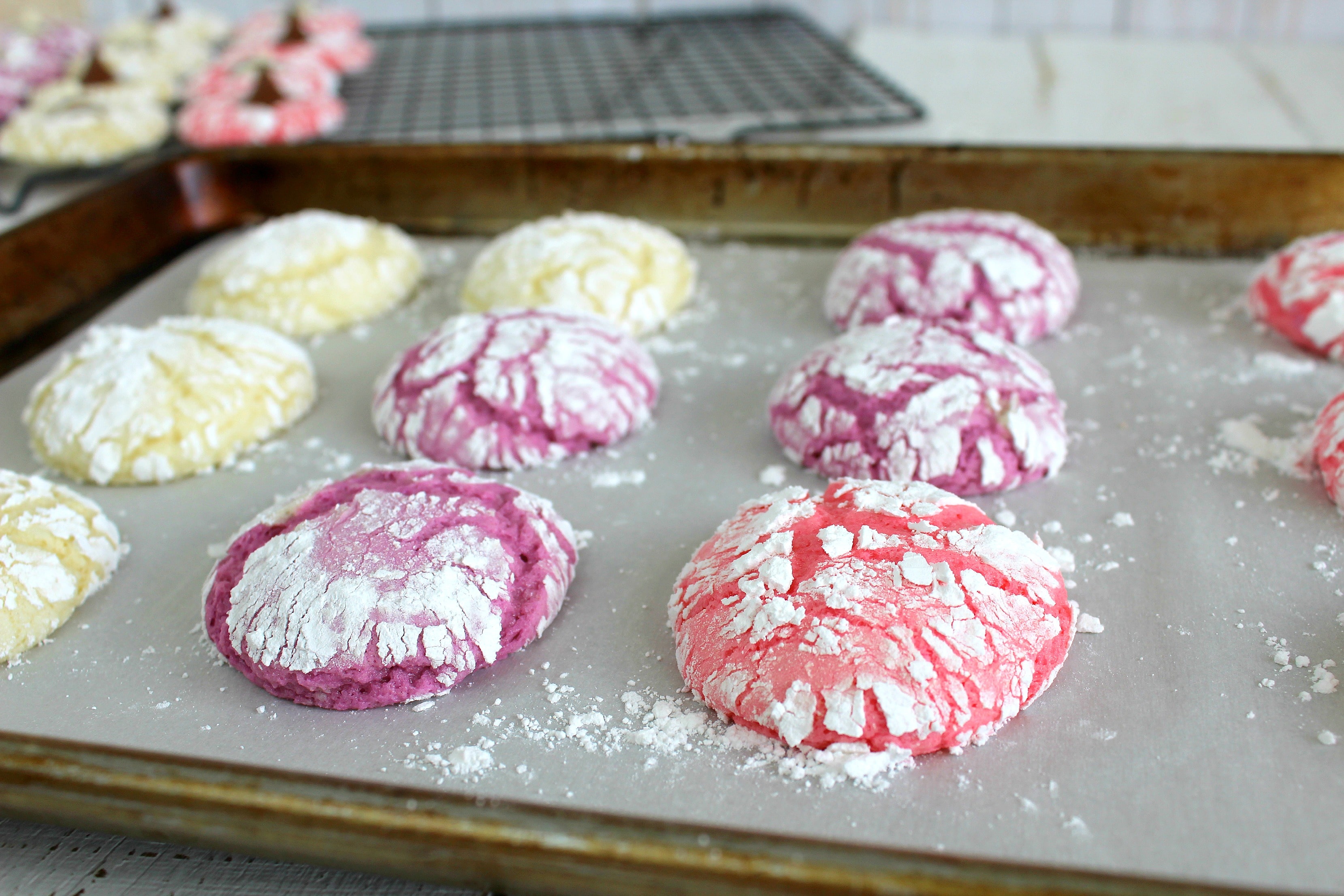 Bake until cookies have crinkled. 