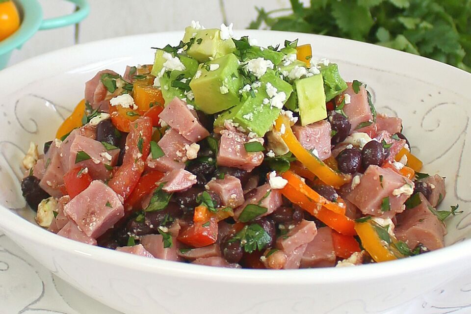 Fresh Ham and Black Bean Salad