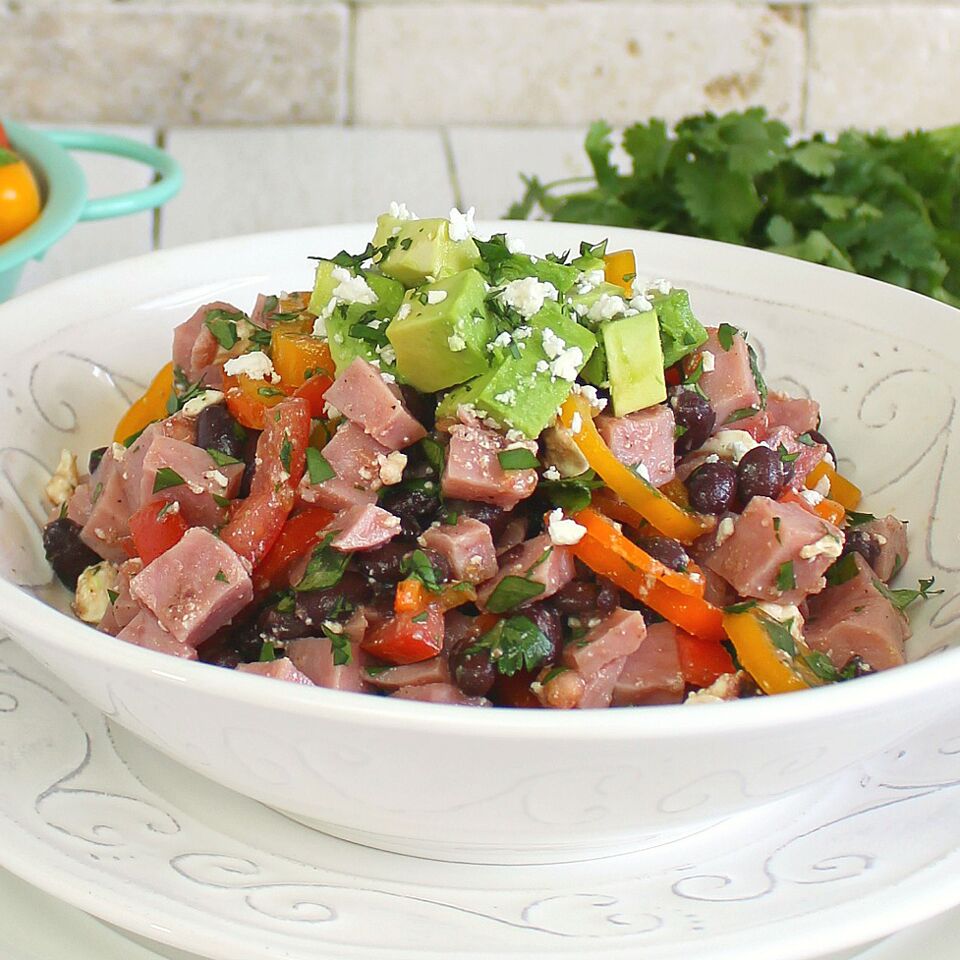 Fresh Ham and Black Bean Salad