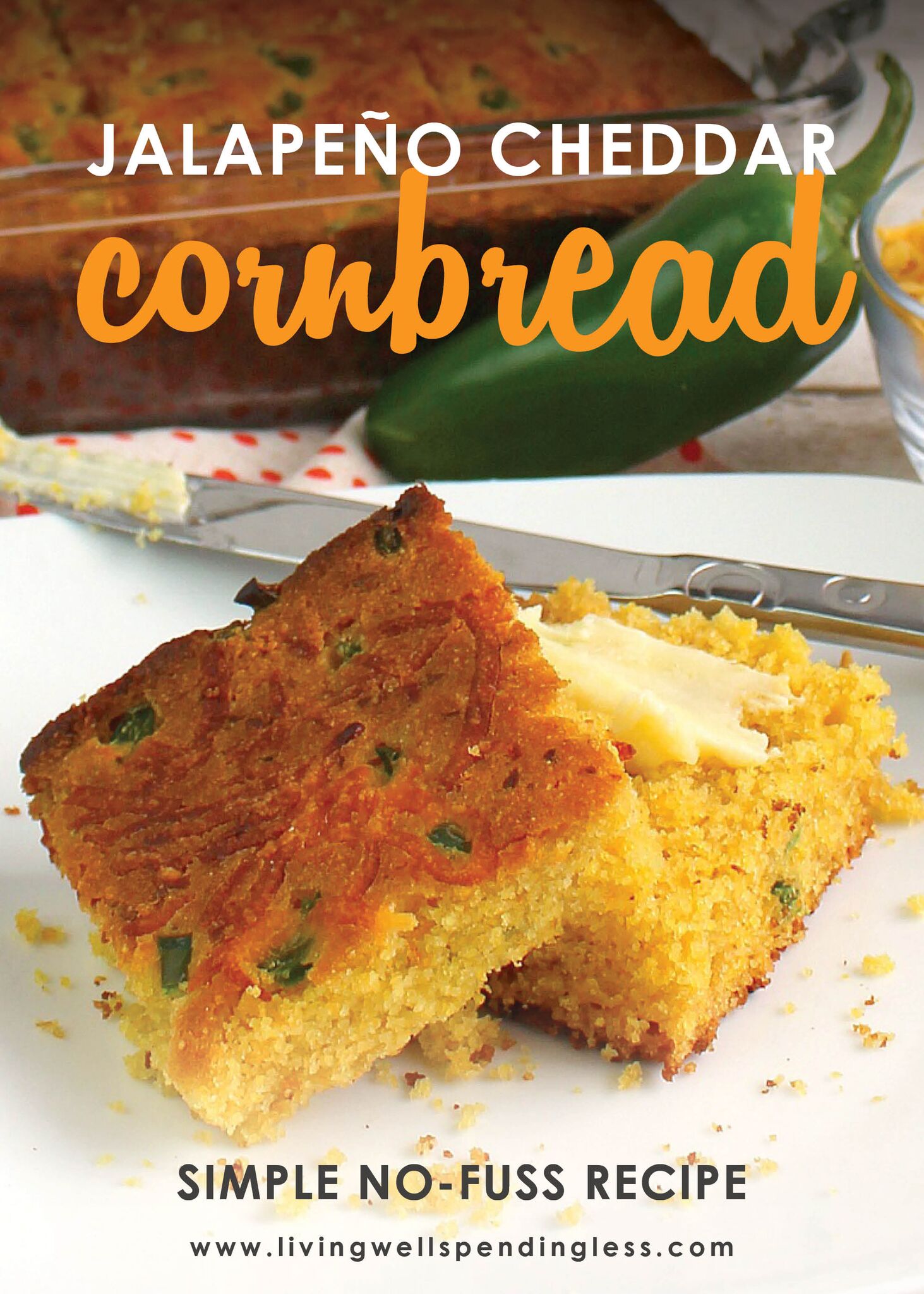 Jalapeno Cheddar Cornbread | Southwest Cornbread | Quick & Easy Cornbread | Cornbread Recipe