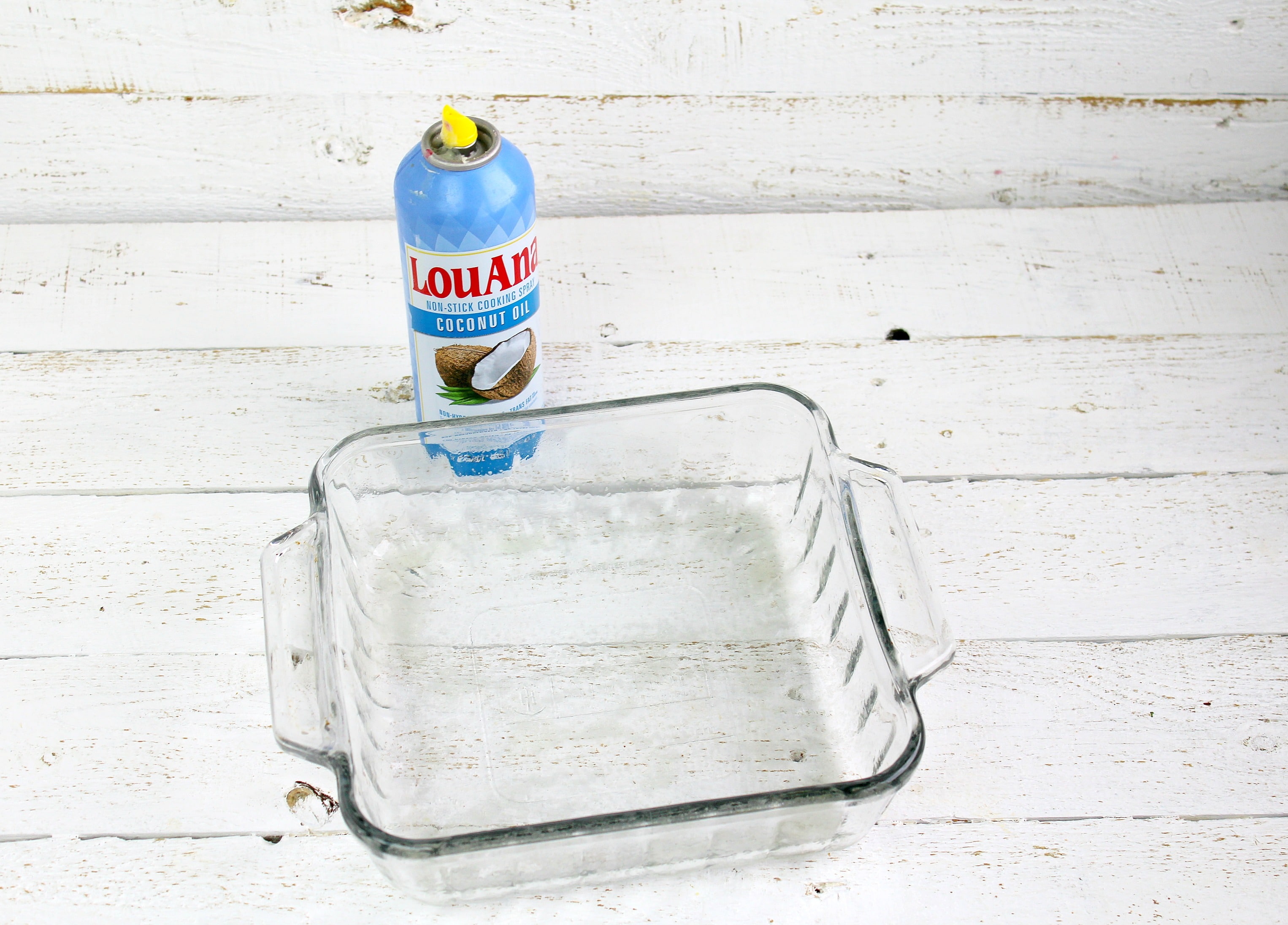 Coat a baking dish with non stick cooking spray