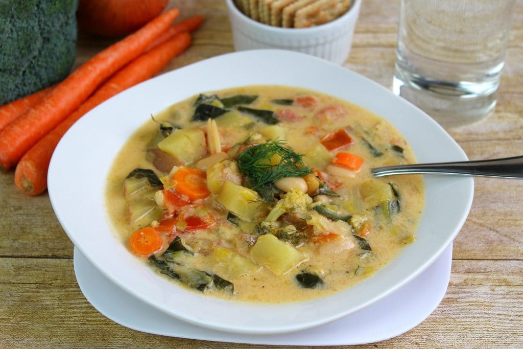 Creamy Dill Vegetable Soup | Living Well Spending Less®