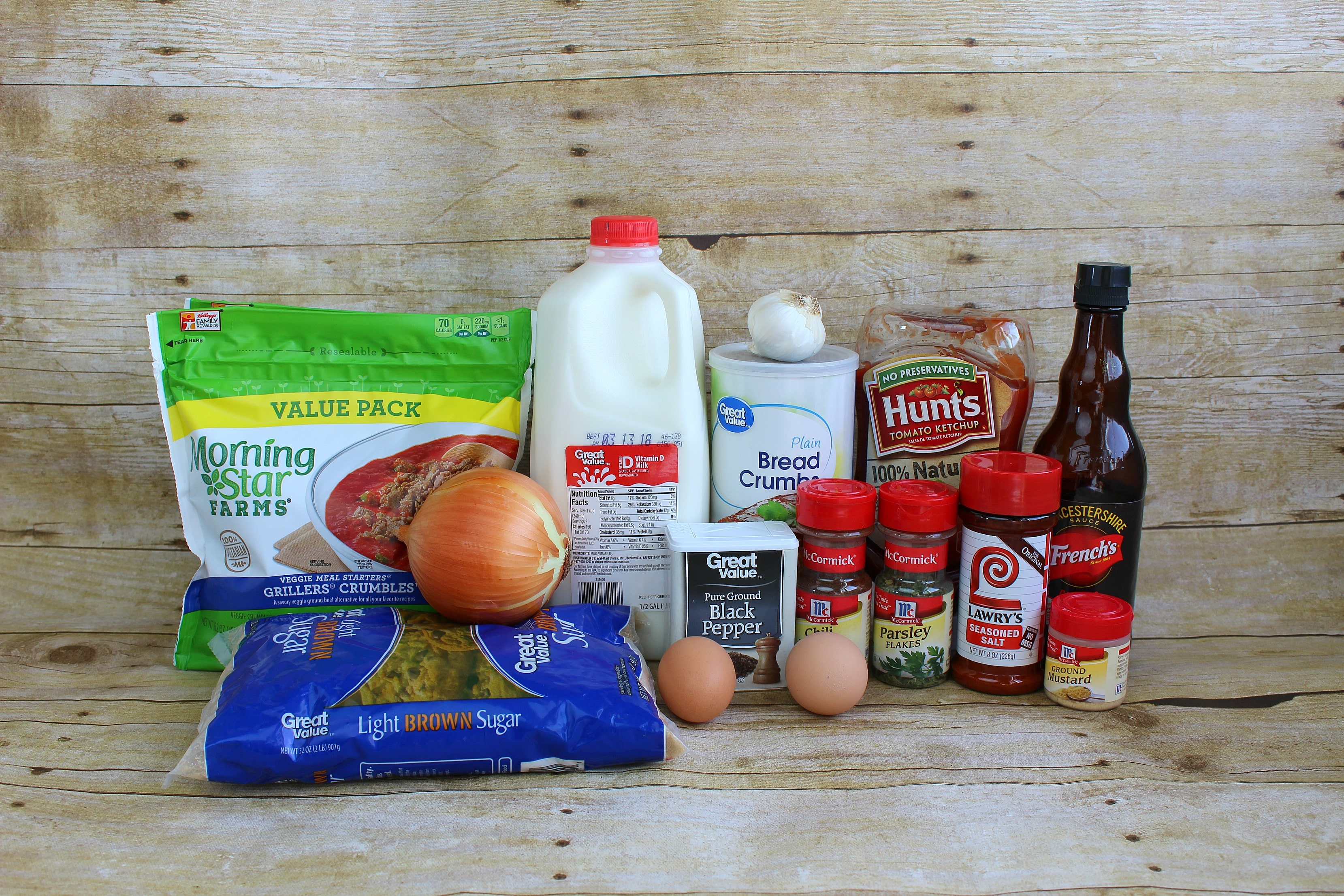 Vegetarian Meatloaf ingredients